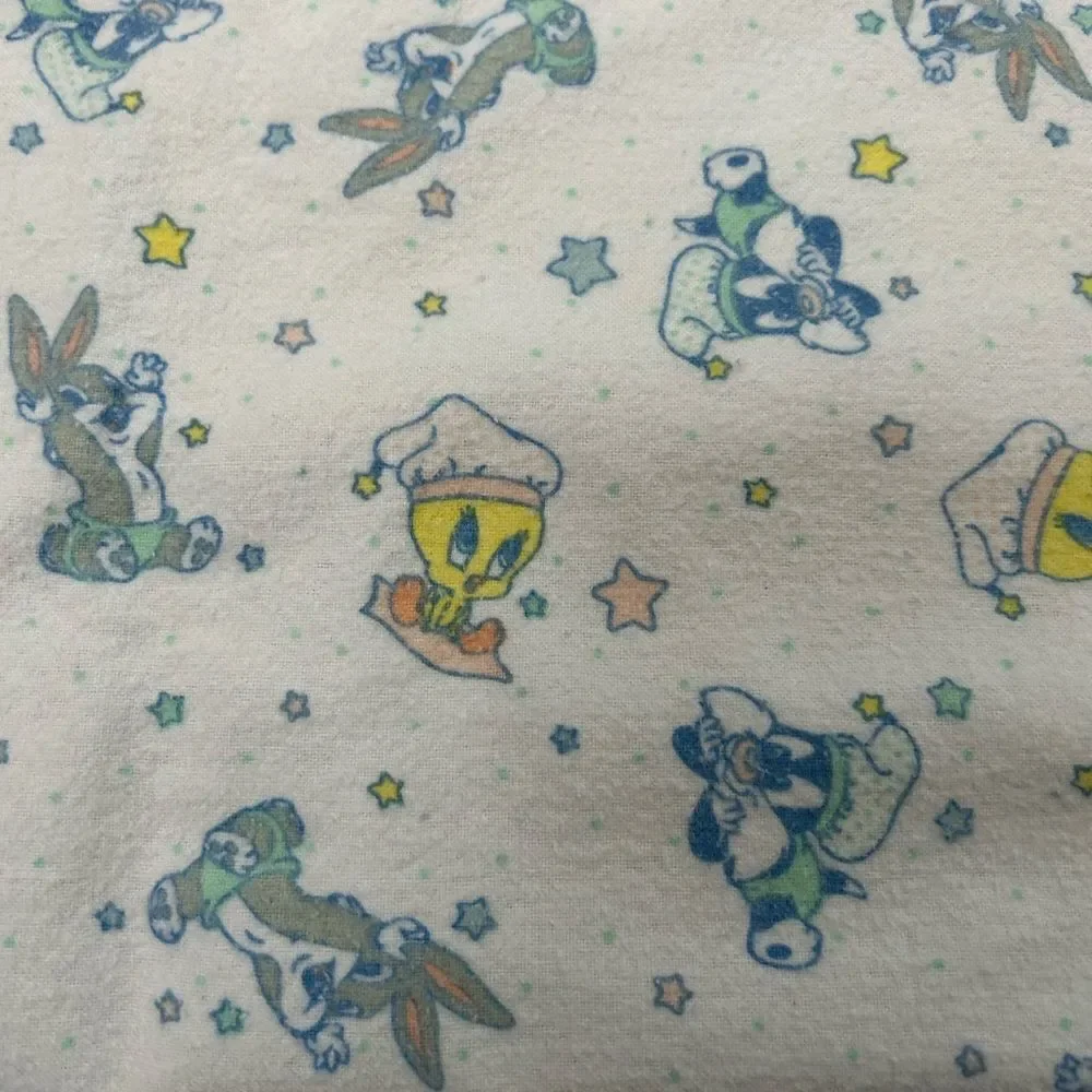 Vintage Baby Looney Tunes Receiving Baby Blanket